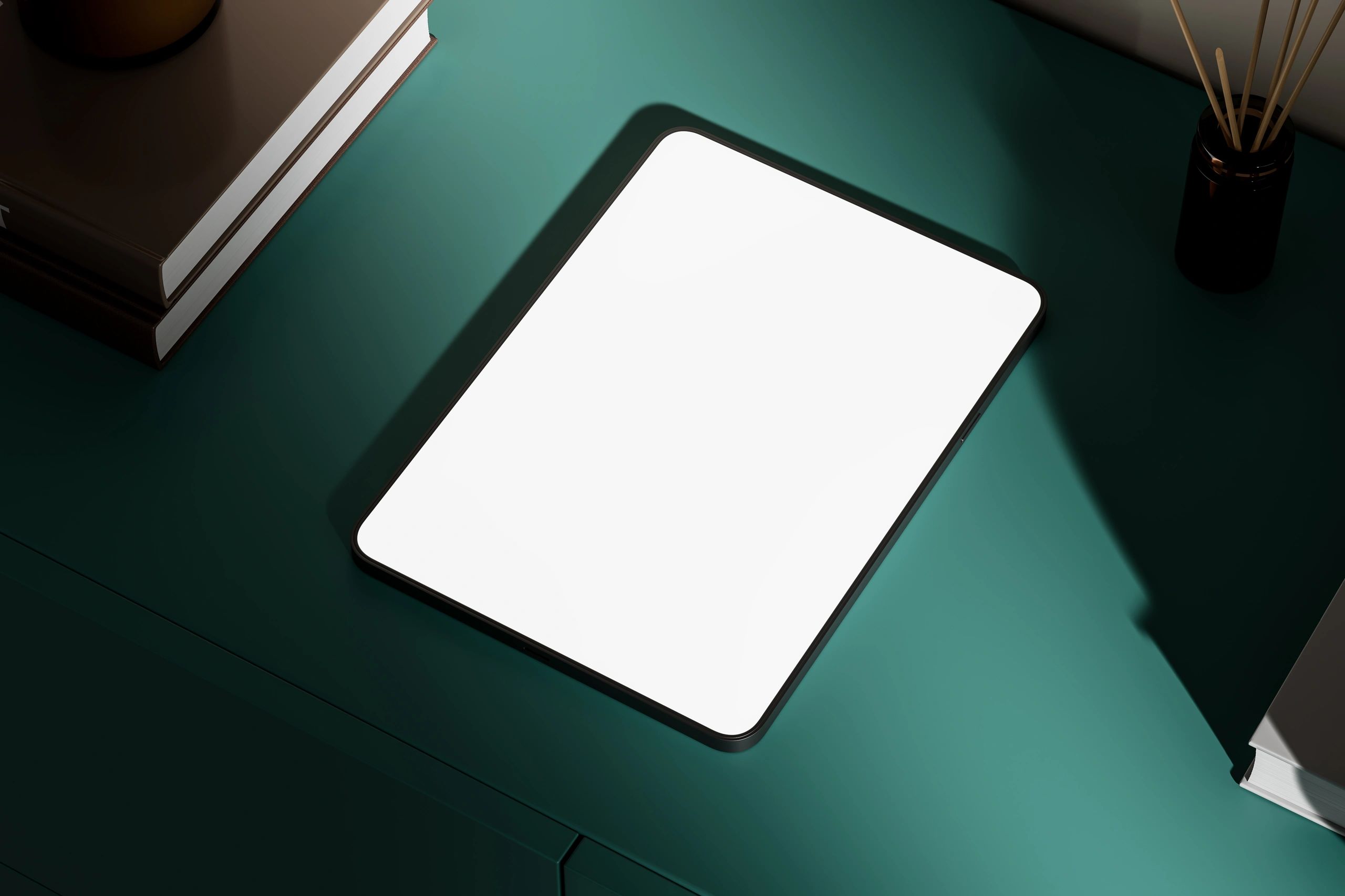 Tablet mockup displaying clean modern design